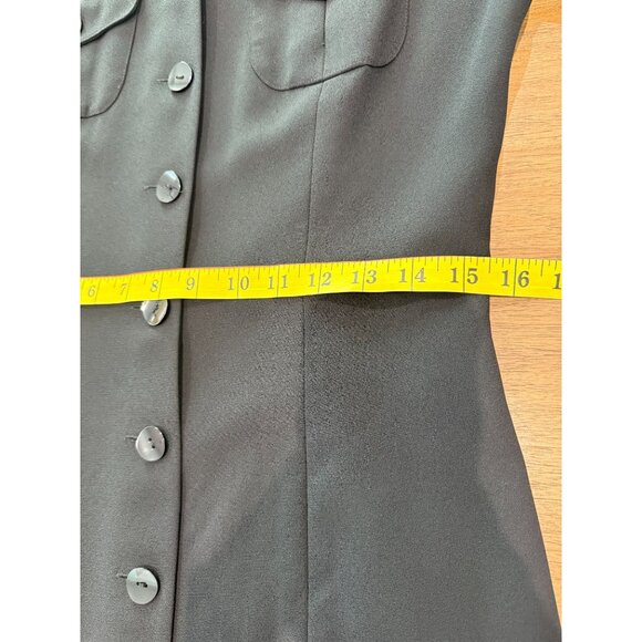 Vintage 90s Ann Taylor Loft Long Sleeve Black Dress, size 12 - Picture 14 of 15